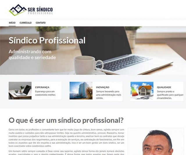 Site de consultoria e treinamento para síndico profissional em São Paulo
