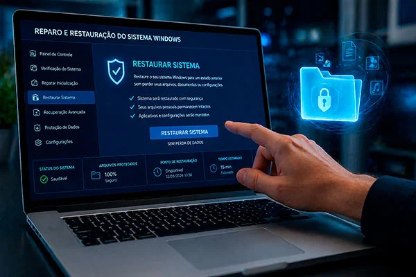 Recuperação do Windows sem Formatação para corrigir erros sem perder arquivos