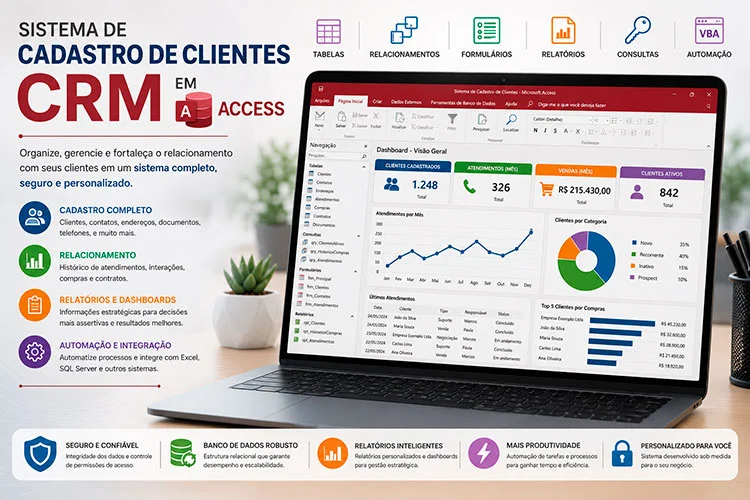 Sistema de Cadastro de Clientes em Microsoft Access para empresas