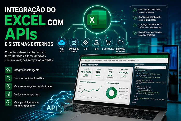 Integração do Excel com APIs para conectar sistemas e automatizar dados