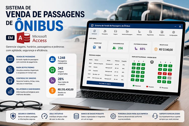 Sistema de Venda de Passagens de Ônibus em Microsoft Access
